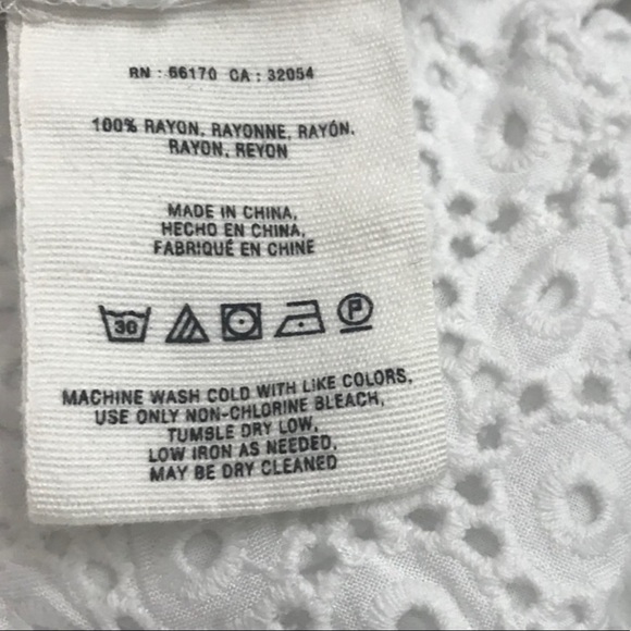 Anthropologie Cartonnier Charlie White Embroidered Eyelet Cropped Pant 8 - Picture 6 of 6